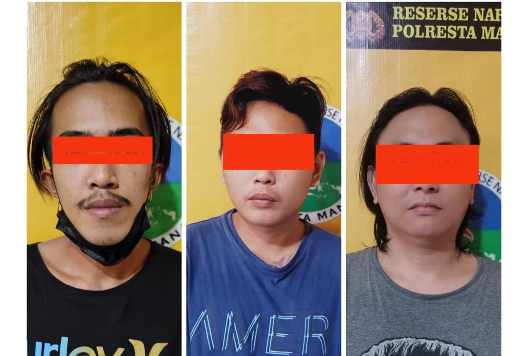 Dalam Sehari Satnarkoba Polresta Manado Tangkap 3 Penjual Obat Keras
