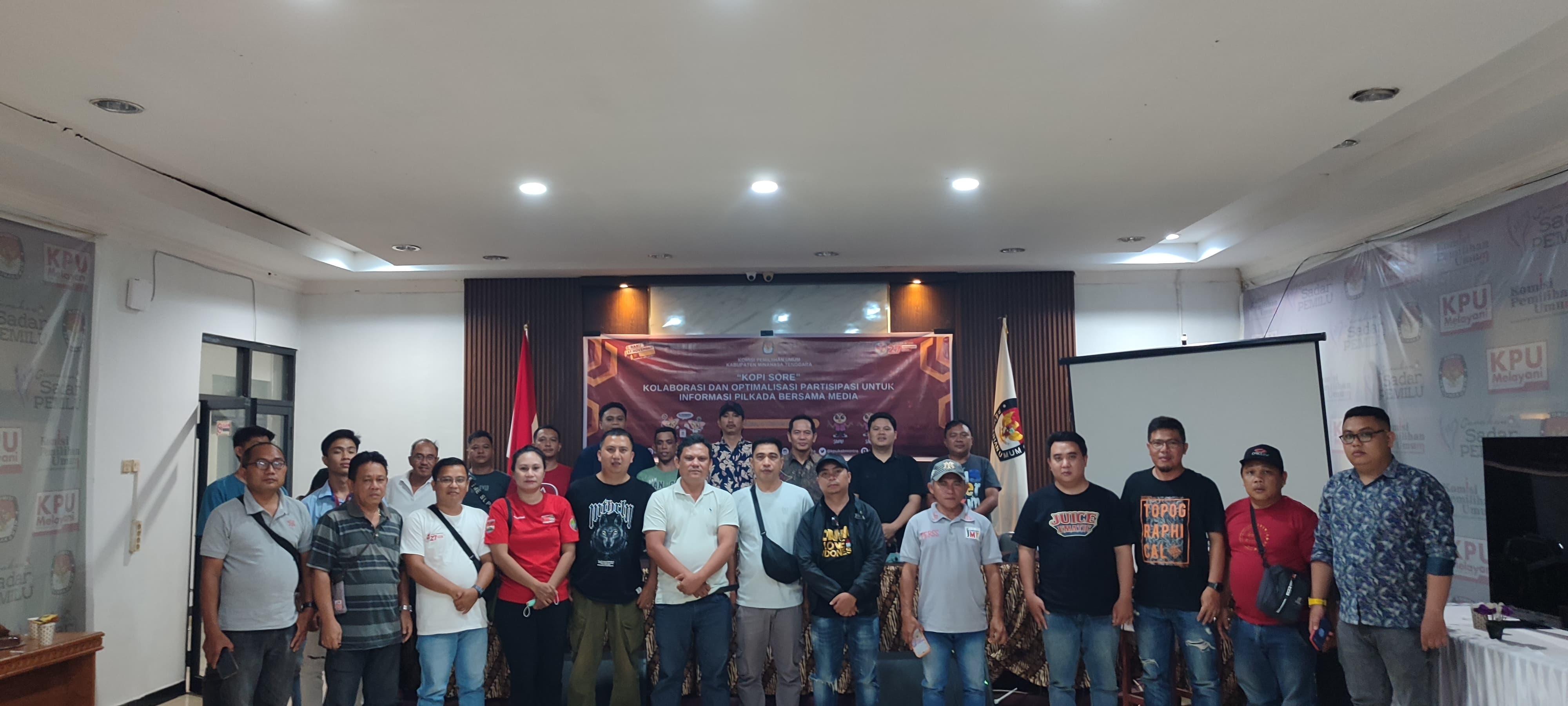 Gelar Kopi Sore, KPU Mitra Sulawesi Utara Sebut Debat Paslon Bakal Digelar di Tombatu hingga Belang