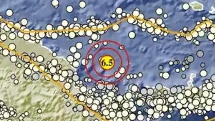 Gempa Magnitudo 6,5 SR Siang Ini Rabu 1 Maret 2023, Baru Saja Guncang di Laut, Info BMKG