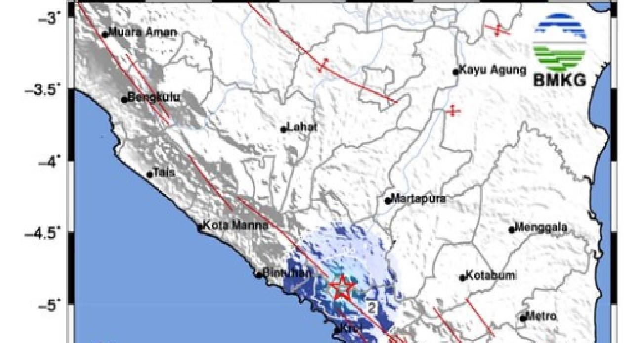 Gempa Bumi Siang ini Sabtu 14 Oktober 2023, Pusat Gempa Cuma Ada di Kedalaman 5 Km
