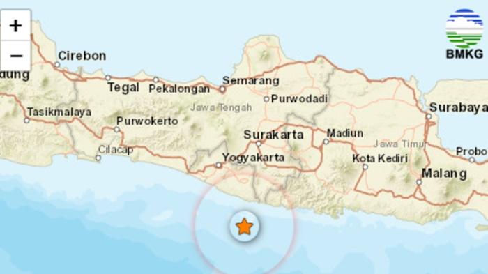 Gempa Guncang Yogyakarta Kamis 31 Agustus 2023, Berpusat di Laut, Info BMKG Kedalaman 19 Kilometer