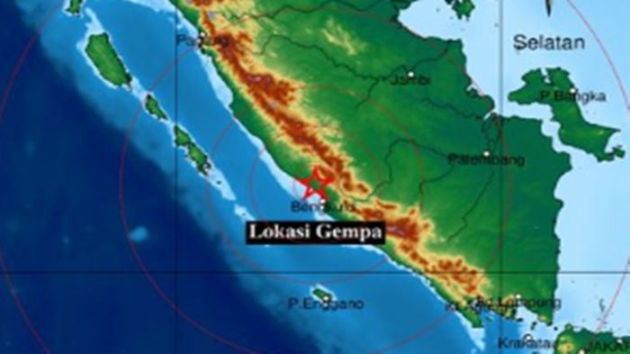 Gempa Bumi Guncang Bengkulu Jumat 24 Maret 2023, Guncangan di Darat, Info BMKG Magnitudonya