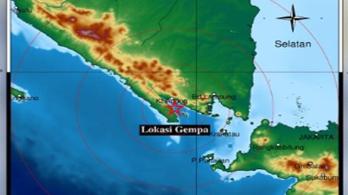 Gempa Bumi Guncang Lampung Jumat 19 Mei 2023, Pusat Guncangan di Laut, Info BMKG Magnitudonya