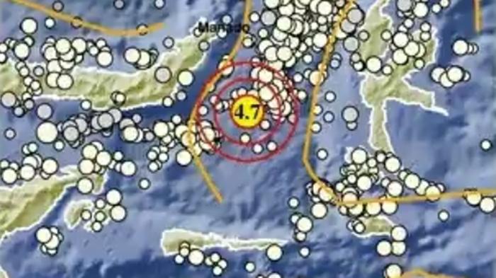 Gempa Lagi Guncang di Sulawesi Utara Malam Ini Sabtu 18 April 2026, Info BMKG 4,7 SR, Sudah 4 Kali