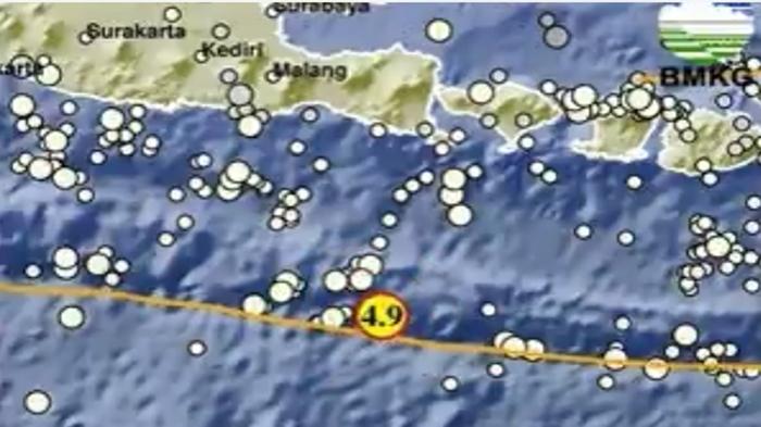 Gempa Terkini Siang ini Selasa 13 Juni 2023, Baru Saja Guncang di Laut, Info BMKG Magnitudo 4.9 SR