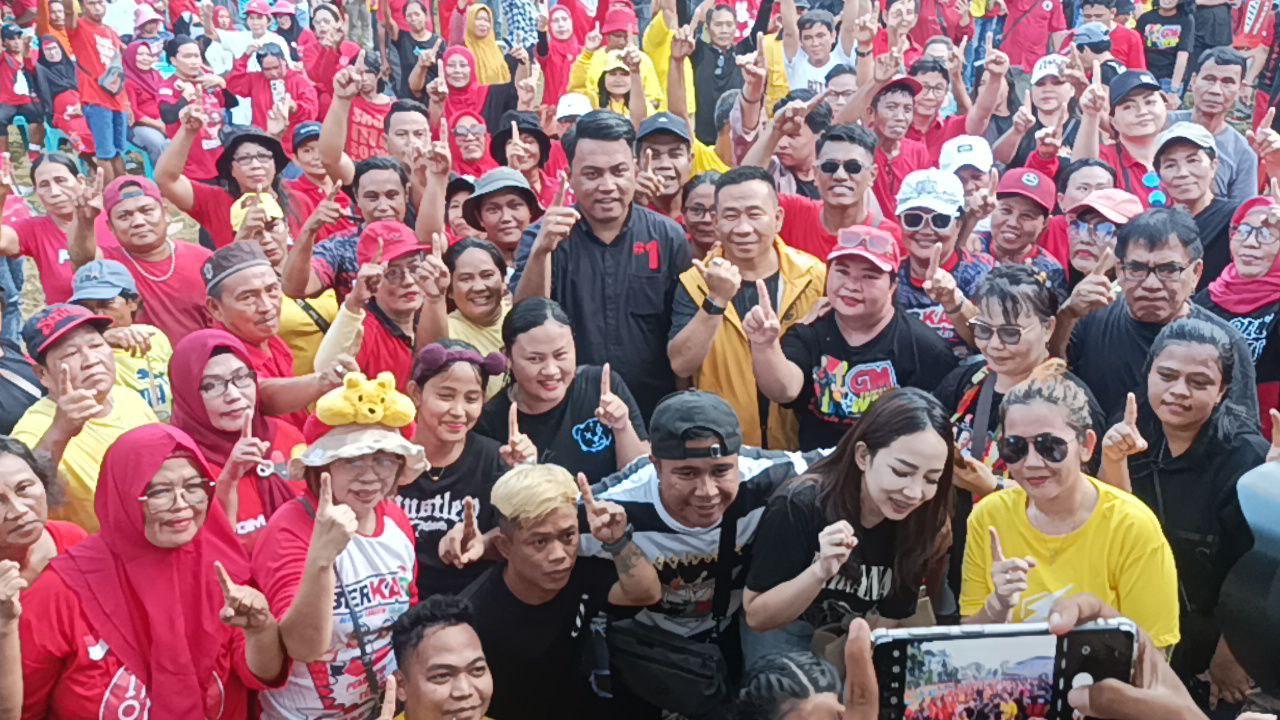 Pilkada Bitung Sulut, Content Creator Opo dan Mex Bakar Semangat Pendukung Paslon Geraldi - Erwin
