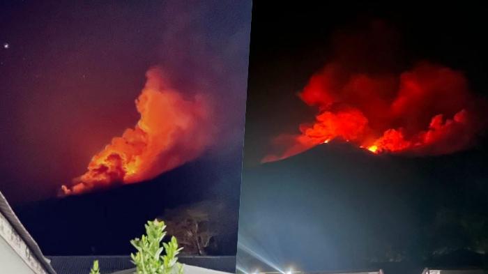 Semburkan Material Pijar, Status Aktivitas Gunung Karangetang Sitaro Level II Waspada - Tribunmanado.co.id