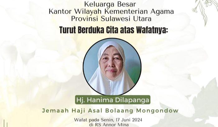 BREAKING NEWS : Kabar Duka, Jemaah Haji Asal Bolaang Mongondow Sulawesi Utara Meninggal di Mekkah