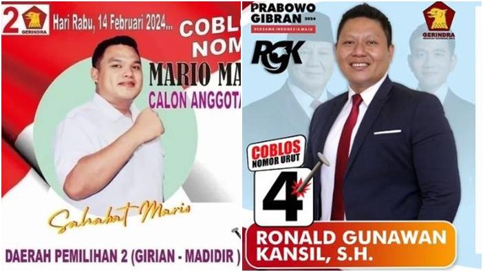 Hasil Hitung Sementara DPRD Bitung Partai Gerindra, Ronald Kansil Unggul dari 9 Caleg Lainnya