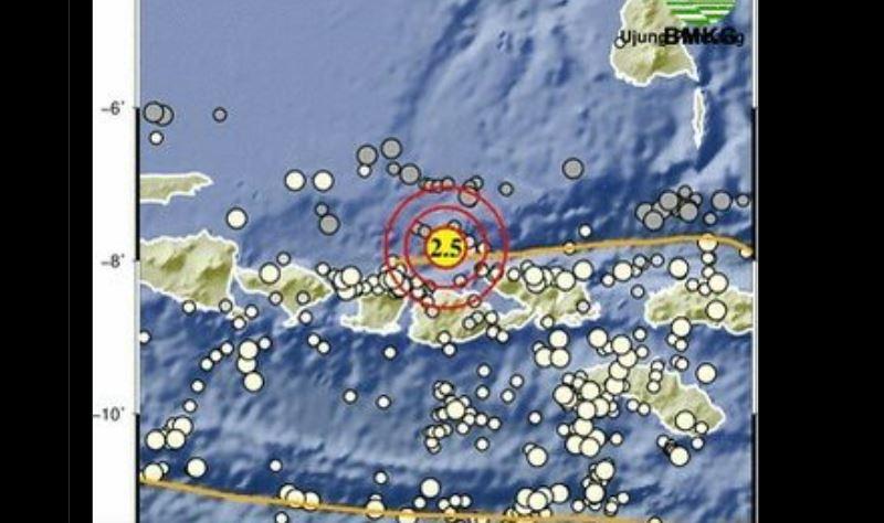 Terjadi Gempa Bumi di Timur Laut Pulau Saringi NTB Pagi Ini, Kamis 8 Juli 2026 - Tribunmanado.co.id
