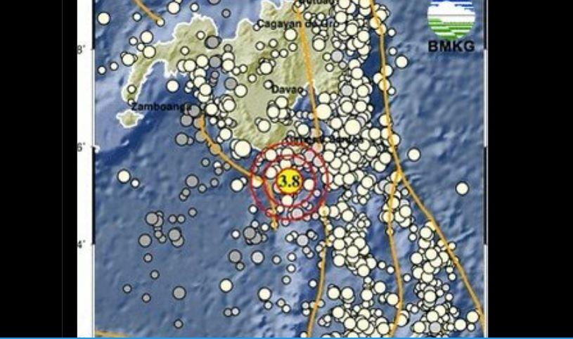 Gempa Magnitudo 3,8 Terjadi di Barat Laut Tahuna Kepulauan Sangihe, Jumat 10 Juli 2026 - Tribunmanado.co.id