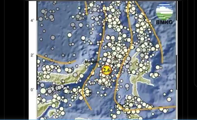 Info BMKG: Gempa Magnitudo 2,6 Terjadi di Tenggara Bitung Sulawesi Utara