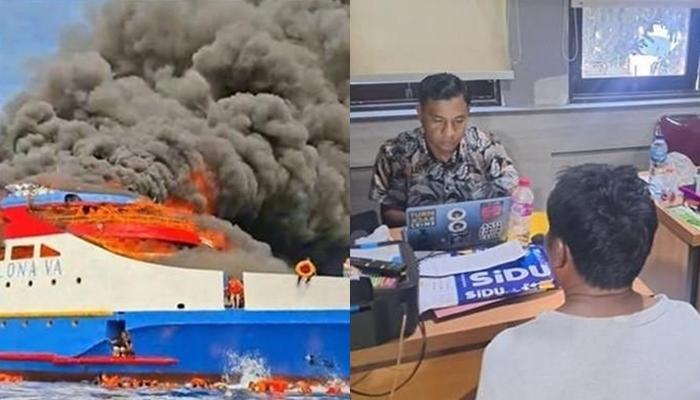 Identitas 7 Tersangka Kecelakaan Maritim Terbakarnya Kapal KM Barcelona VA, ABK hingga Pihak PT SPI