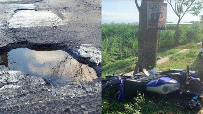 Kecelakaan Maut Pukul 07.50 WIB, Seorang Pemotor Tewas, Ngebut Hindari Lubang lalu Menabrak Pohon