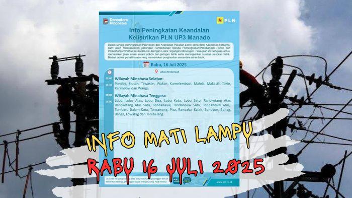 Info Pemadaman Listrik di Wilayah Minsel dan Mitra Mulai Pagi Ini, Cek Lokasi yang Terdampak
