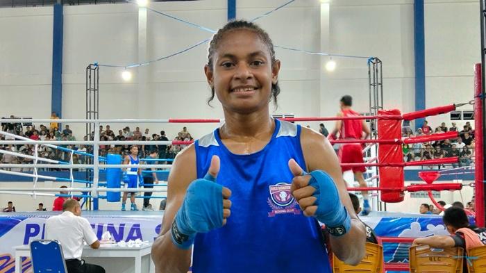 Glessia Mauri Bersinar di Kejuaraan Tinju Piala Bupati Sangihe 2026, Target Raih Emas Terwujud