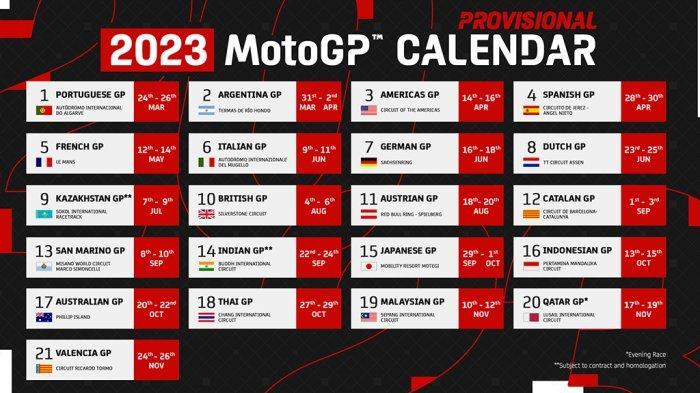 Jadwal dan Format MotoGP 2023, Kini Ada Sprint Race, MotoGP Portugal Jadi Seri Pembuka