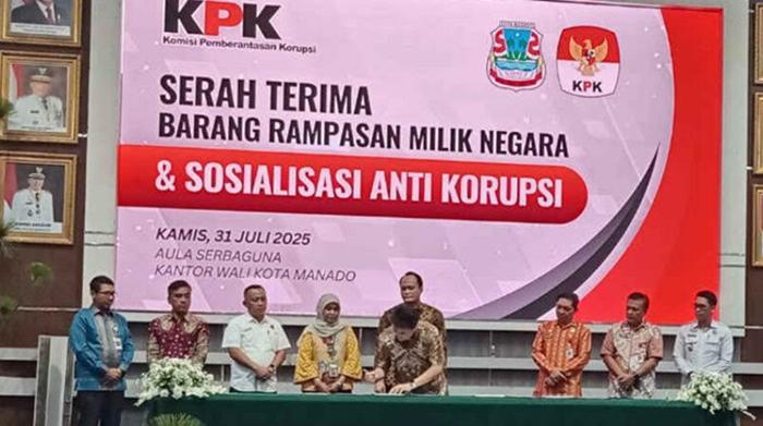 KPK Datangi Kantor Pemkot Manado, Hibahkan Aset Rampasan 2 Bidang Tanah dan 1 Unit Bangunan