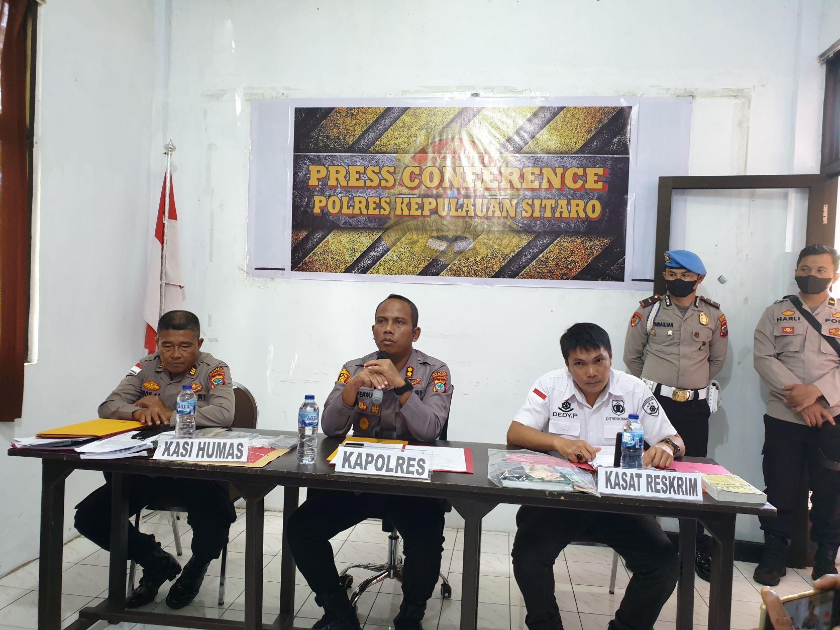 Tindaklanjut Perintah Kapolri, Polres Kepulauan Sitaro Ungkap 5 Kasus Judi Online
