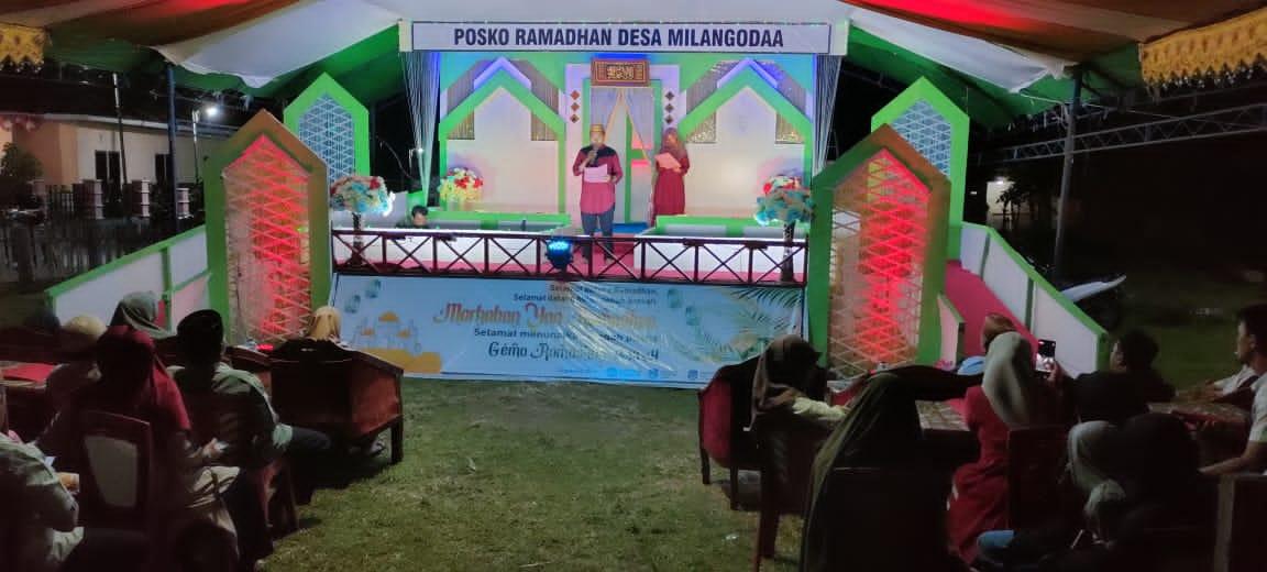 Pemdes Milangodaa Bolsel Bersama Karang Taruna dan Osis SMA Gelar Gema Ramadhan