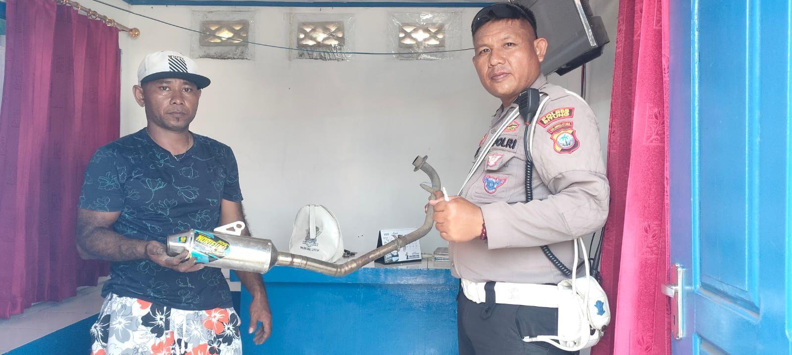 Satlantas Polres Bitung Jaring 15 Kendaraan Bermotor yang Pakai Knalpot Racing