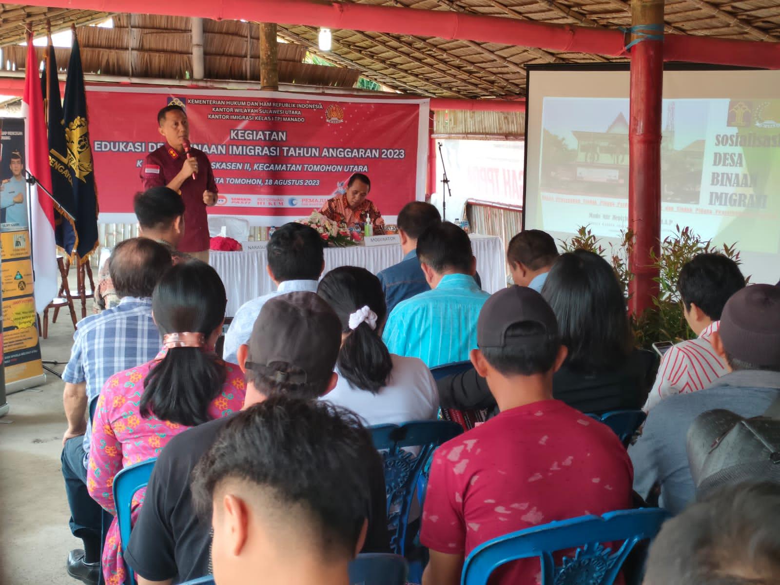 Kakaskasen Tomohon Sulawesi Utara Jadi Desa Binaan Imigrasi, Lakukan Pencegahan TPPO