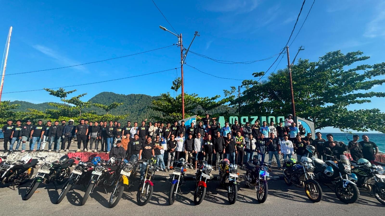 Sunmori 2 Strokes Lovers Sangihe Sulut, Ajang Silaturahmi dan Kampanye Keselamatan Berkendara - Tribunmanado.co.id