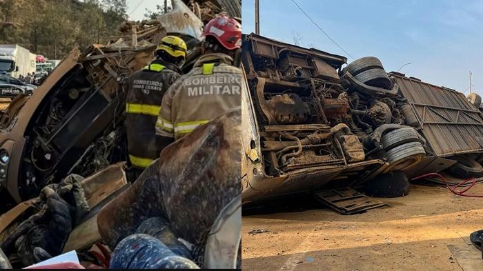 Kecelakaan Maut, 7 Orang Tewas, Bus Supporter Tim Brasil Tabrak Jurang hingga Terbalik