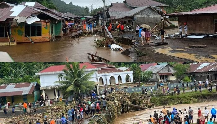 Puluhan Rumah di Kecamatan Ibu Halbar Maluku Utara Diterjang Banjir Bandang