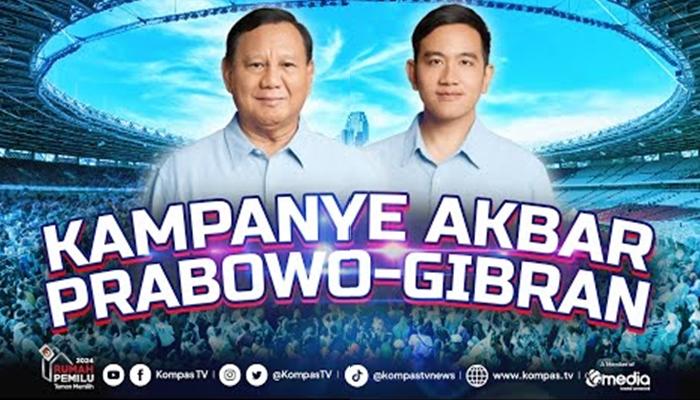 LINK Nonton Live Streaming Kampanye Akbar Prabowo-Gibran di GBK, Mulai Pukul 14.00 WIB