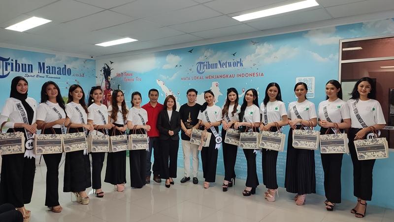 Finalis Puteri Indonesia Sulawesi Utara 2023 Berkunjung ke Kantor Tribun Manado