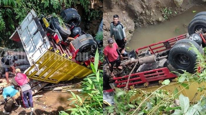 Kecelakaan Maut Hari Ini, Sopir Tewas, Truk Tak Kuat Nanjak Mati Mesin hingga Mundur Masuk Jurang