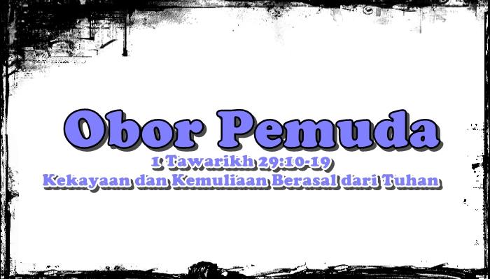 Obor Pemuda GMIM, Renungan Minggu 12 Juli 2026, Kekayaan dan Kemuliaan Berasal dari Tuhan Allah - Tribunmanado.co.id