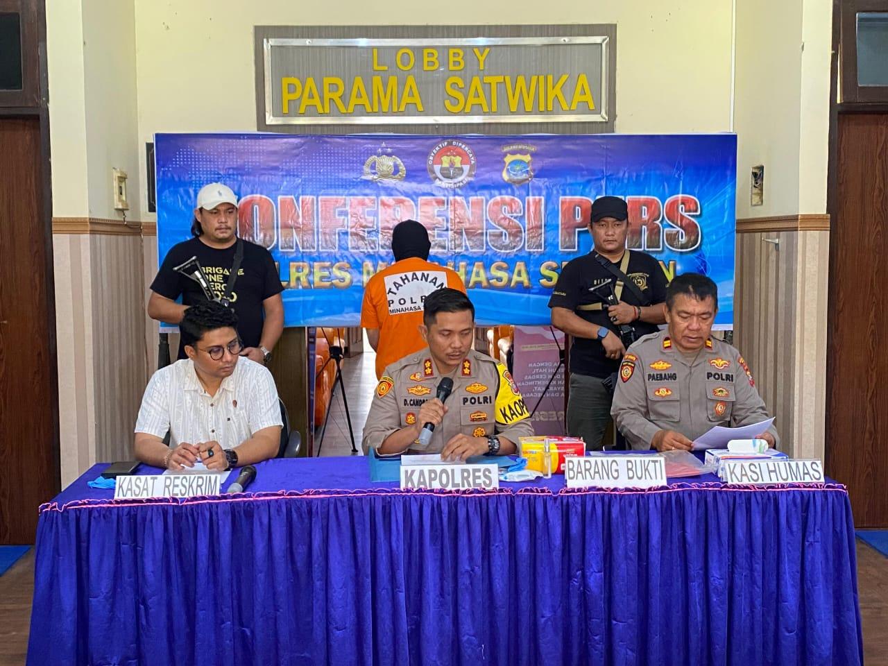 Tersangka Pembunuhan Tukang Ojek di Amurang Minsel Sulawesi Utara Terancam Hukuman Mati