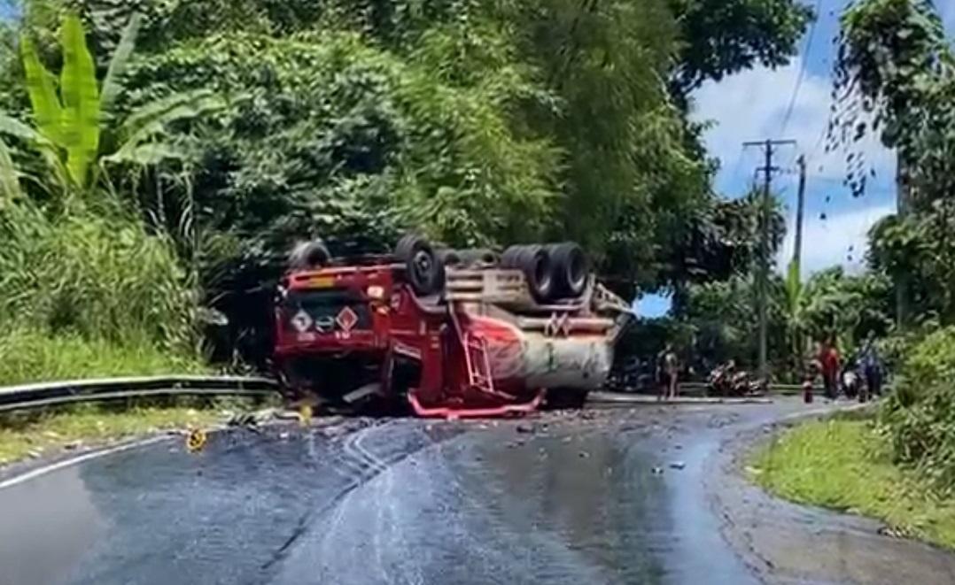Lakalantas Truk Solar di Munte Minsel, Penyaluran dan Stok BBM Dipastikan Aman
