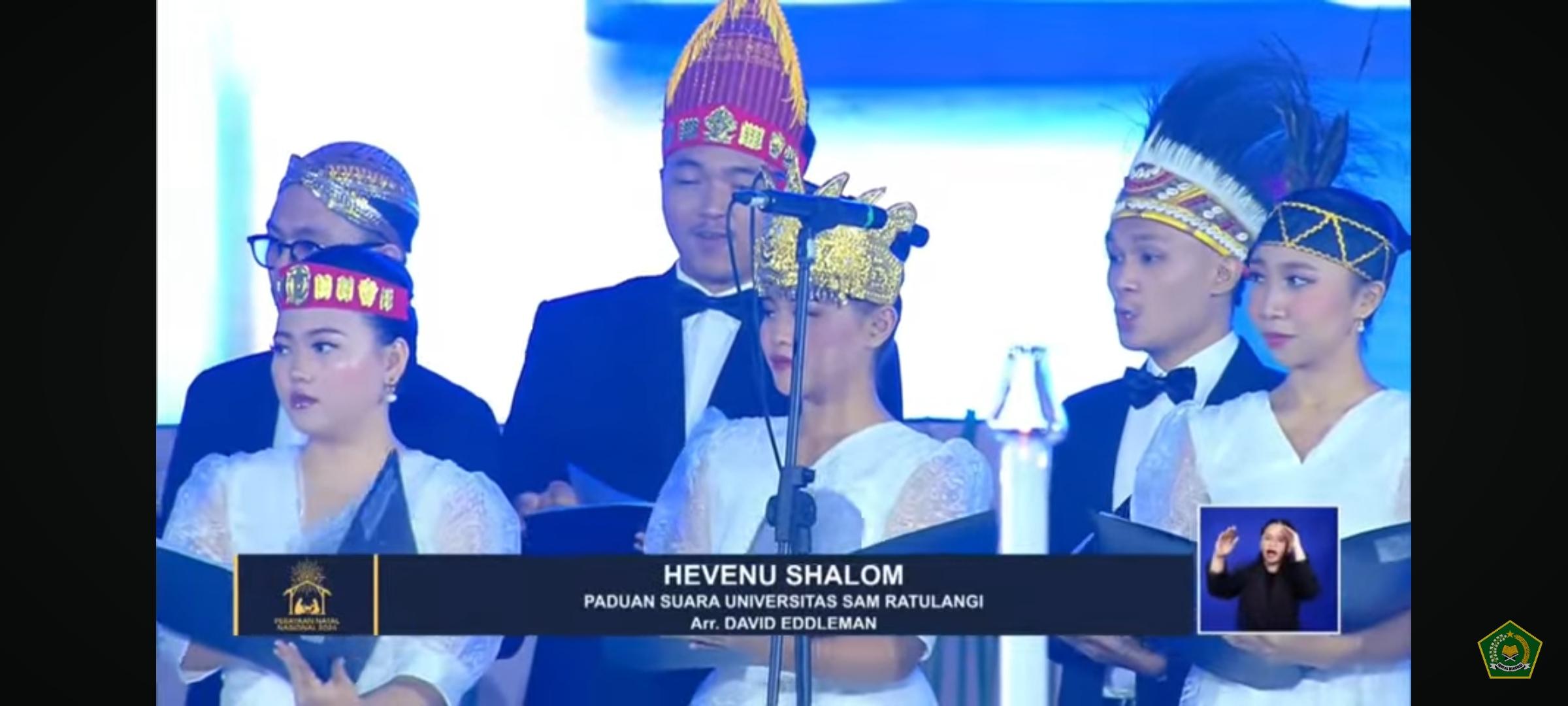 Paduan Suara Mahasiswa Unsrat Memukau Prabowo Subianto saat Tampil di Perayaan Natal Nasional 2024