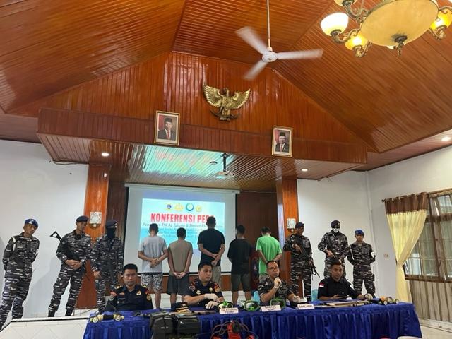 Marak Penangkapan Ikan yang Destruktif di Kepulauan Sangihe, Lanal dan PSDKP Tahuna Tangkap 5 Orang