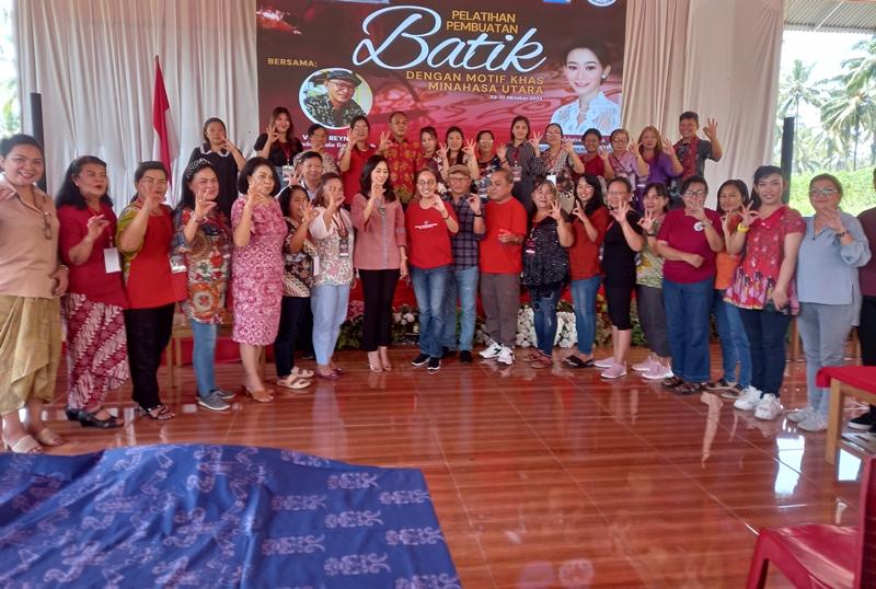 Joune Ganda Sebut Pelatihan Membuat Batik Khas Minut Sulut Wujud Komitmen Lestarikan Kearifan Lokal