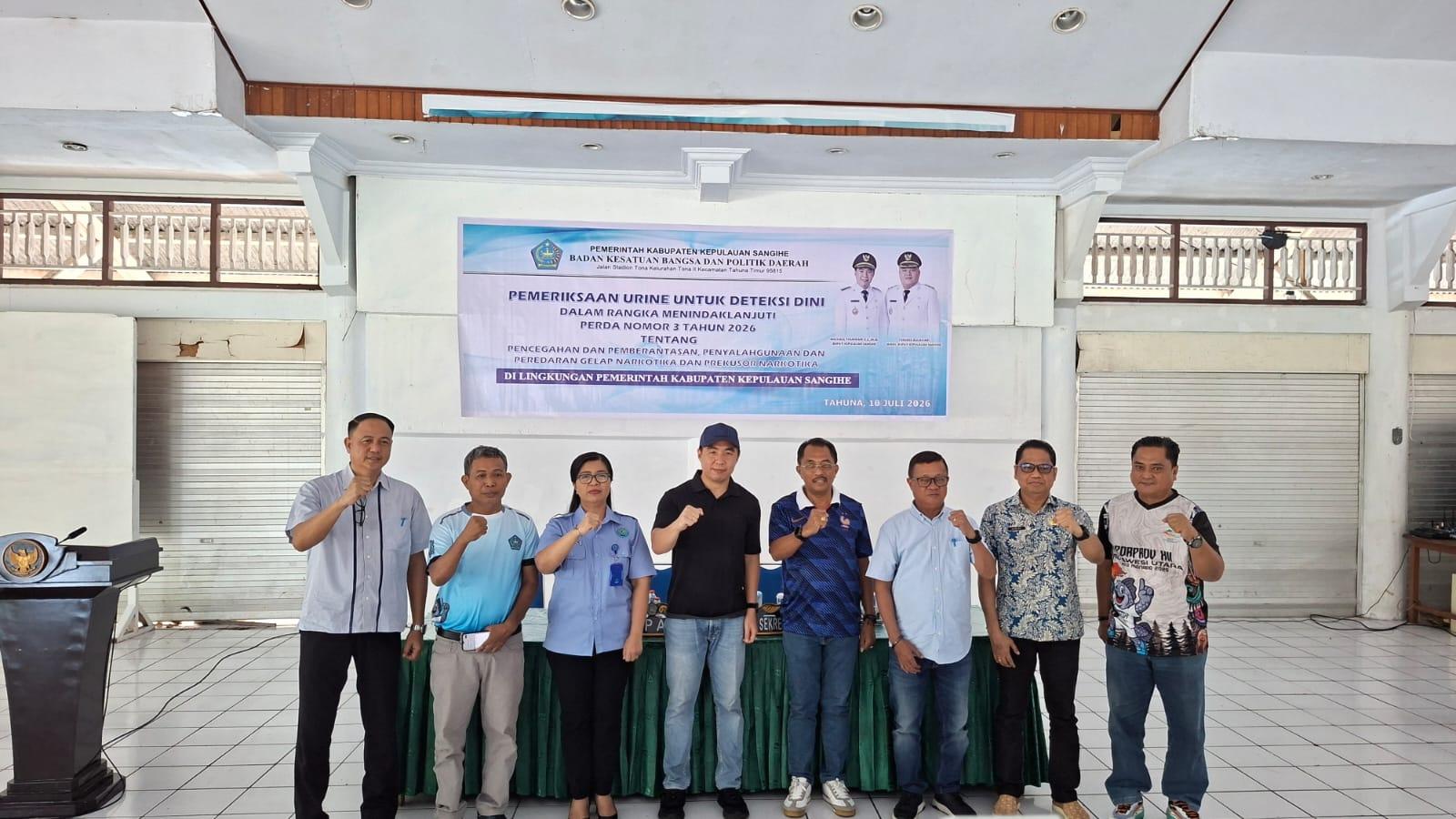 Pemkab Sangihe Gelar Pemeriksaan Urine ASN, Bupati Michael Thungari Tegas Komitmen Perangi Narkotika - Tribunmanado.co.id