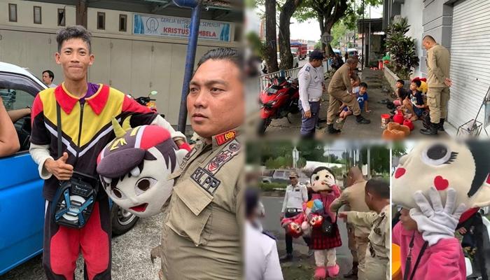 Polemik Pengamen Boneka Lampu Merah di Manado, Antara Berjuang Nasib Keluarga dan Melanggar Perda