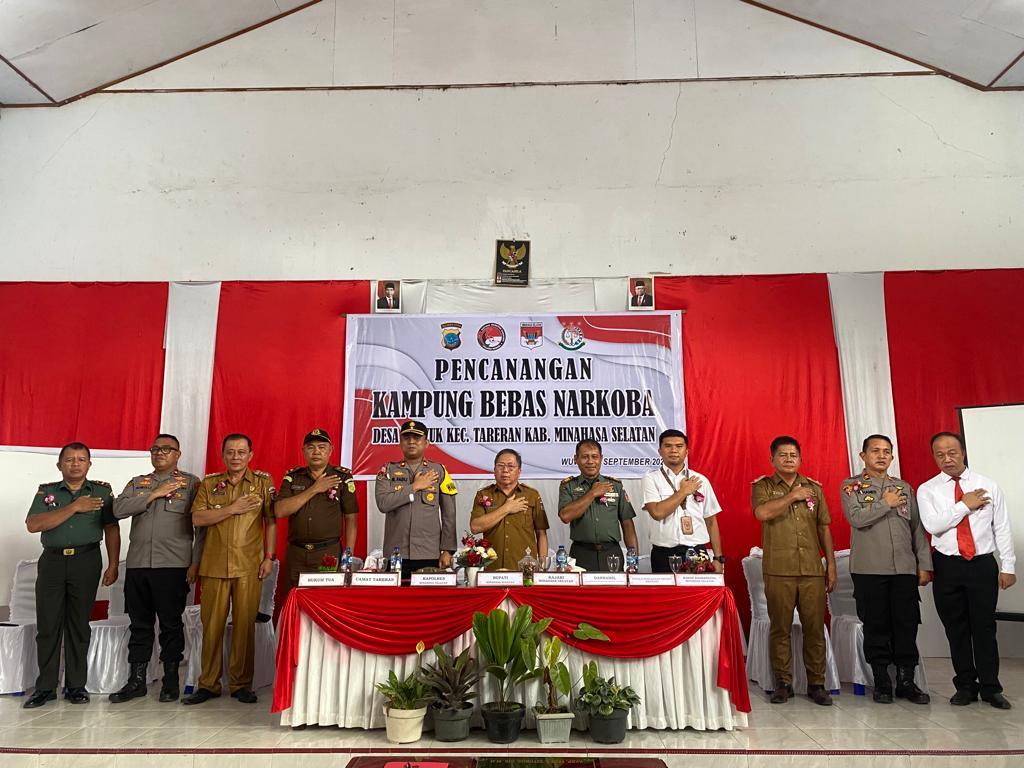 Polres Minsel Sulawesi Utara Canangkan Desa Wuwuk Sebagai Kampung Bebas Narkoba