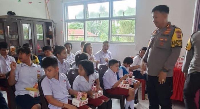 Polres Minut Beri Makan Gratis Siswa SLB Anugrah Dimembe, Dukung Program Presiden Prabowo