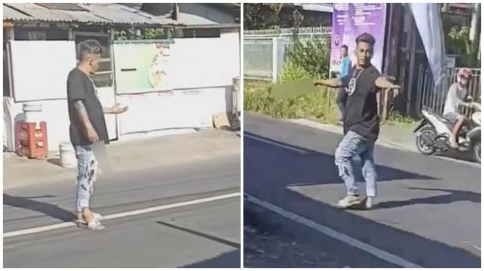 Breaking News: Viral di Media Sosial Pria Bawa Sajam Keliling Jalan Politeknik Manado