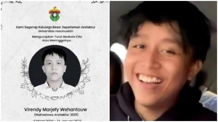 Profil Virendy Wehantouw, Mahasiswa Teknik Arsitektur Unhas yang Tewas Saat Ikut Diksar Mapala
