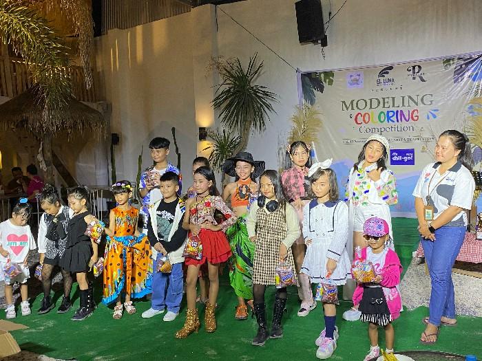 Puluhan Anak Ikut Modeling and Coloring Competition di Bacarita Beach Vibes Cafe Manado