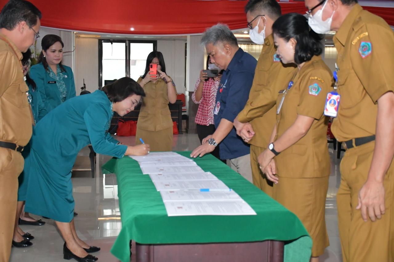 Akhir Tahun 2022, TP PKK Bitung Sulawesi Utara Teken MoU dengan 4 Dinas