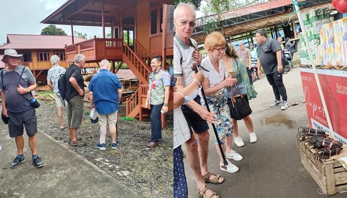 BREAKING NEWS Ratusan Turis Mancanegara Wisata ke Tomohon, Sambangi Pasar Ekstrem dan Rumah Panggung