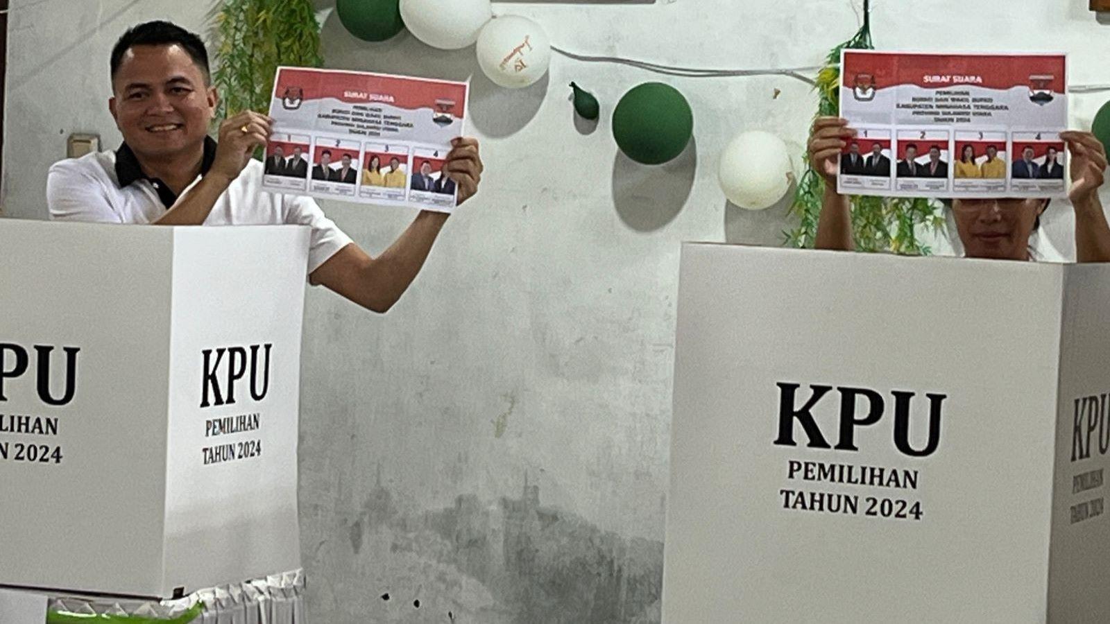 Memilih di TPS 1 Desa Lowu, Calon Bupati Mitra Sulut Ronald Kandoli Ajak Jaga Kondusifitas