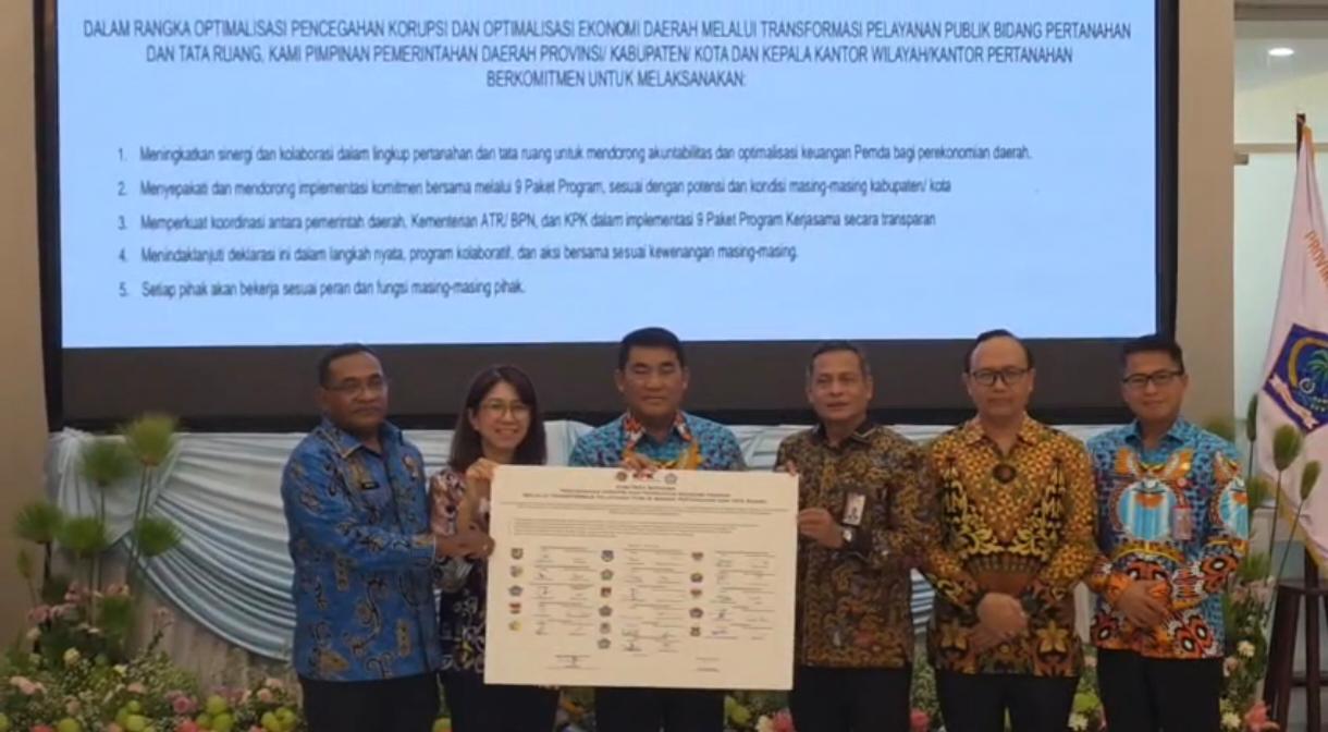 Sulut Jadi Pilot Project ATR/BPN dan KPK, Perkuat Tata Kelola Pertanahan dan Investasi