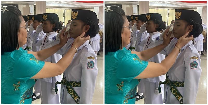 Pengukuhan Paskibraka Kota Bitung 2023, Reva Ruhulessin Menitikkan Air Mata